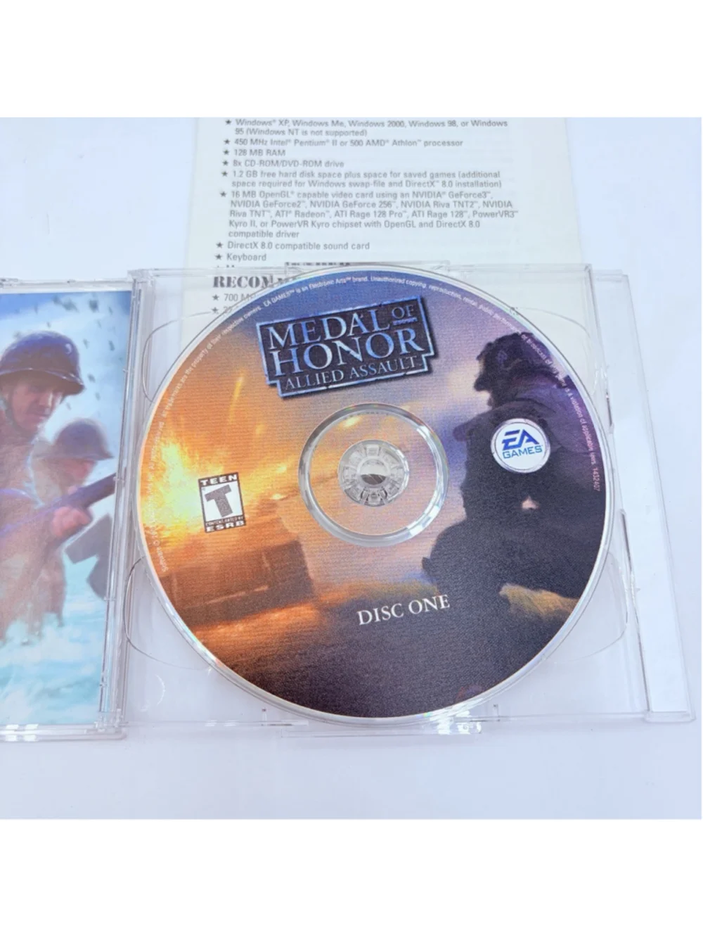 EA Medal of Honor Allied Assault PC CD-ROM Big Box Complete 2 Disc Manual